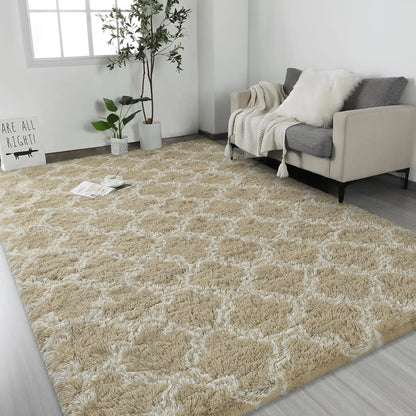 Large Plush Shag Area Rugs for Bedroom – Super Soft, Fluffy, Non-Slip Carpets for Living Room, Kids' Room, Nursery, or Girls' Rooms