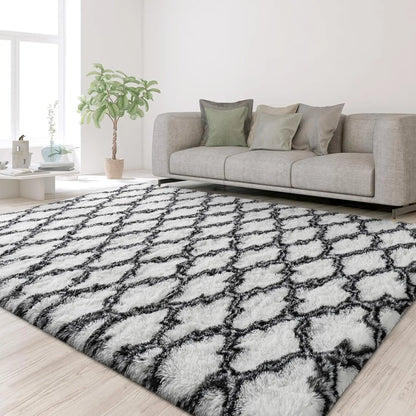 Large Plush Shag Area Rugs for Bedroom – Super Soft, Fluffy, Non-Slip Carpets for Living Room, Kids' Room, Nursery, or Girls' Rooms