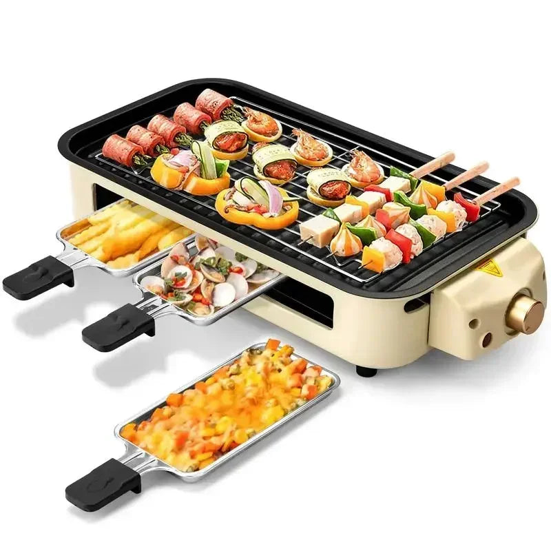 Pukomc Smokeless Indoor Grill – Non-Stick, Portable Electric Korean BBQ Grill with Removable Plate, Perfect for Mother's Day