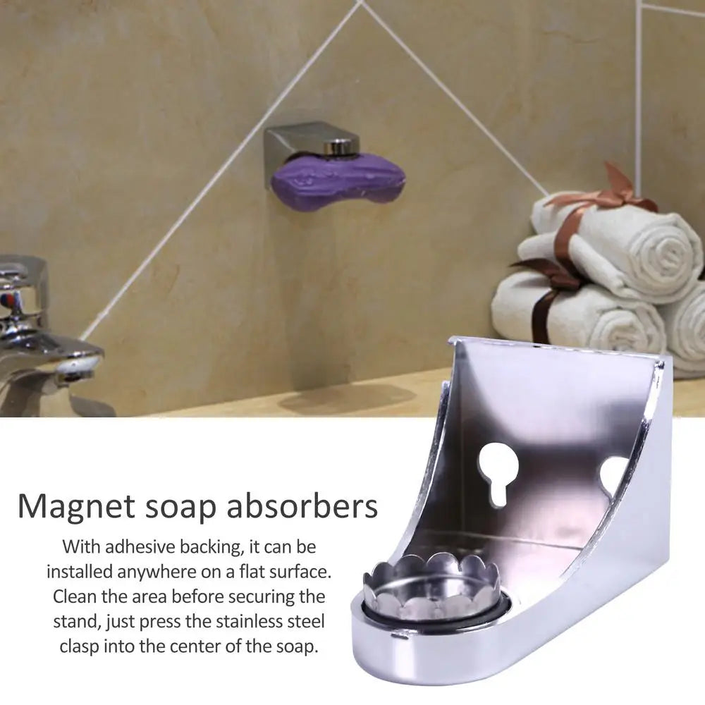 Magnetic Soap Holder – Self-Adhesive Wall-Mounted Hanging Soap Dish with Magnet, Lightweight for Soaps