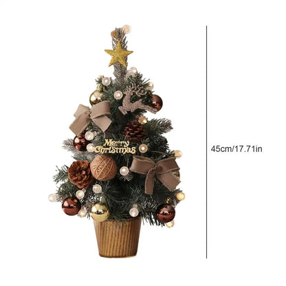 Mini Christmas Tree Tabletop Decor with Lights – Reusable Holiday Table Ornaments and Illuminated Centerpieces