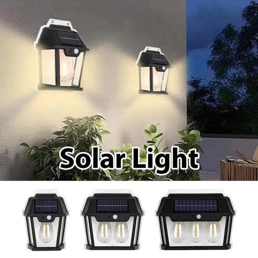 solar wall lights , wall mounted solar lights, tungsten filament lamps , exterior lighting
