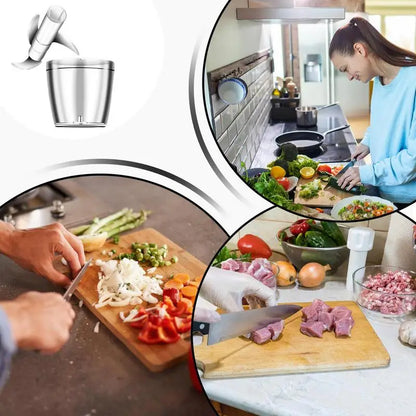 Stainless Steel Food Chopper, Manual Garlic and Vegetable Cutter with Tap-to-Chop Design, Comfortable Non-Slip Handle, Perfect Kitchen Gadget , metal vegetable chopper food grinder kitchenaid grinder