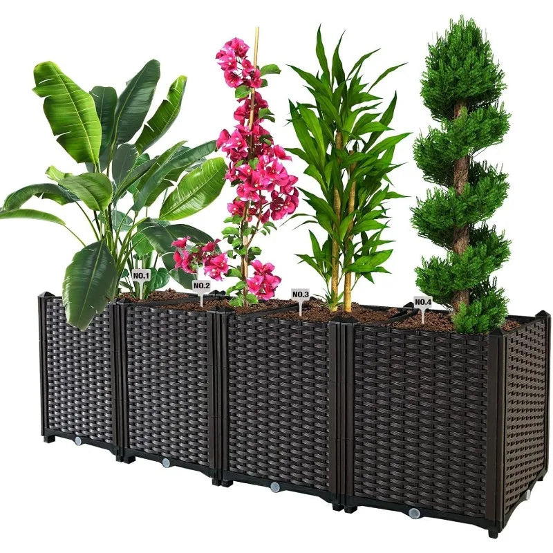 Raised Garden Bed with Legs – Elevated Plastic Planter Boxes for Large Outdoor Plants, Perfect for Patio Gardening , patio planter boxes , raised garden bed