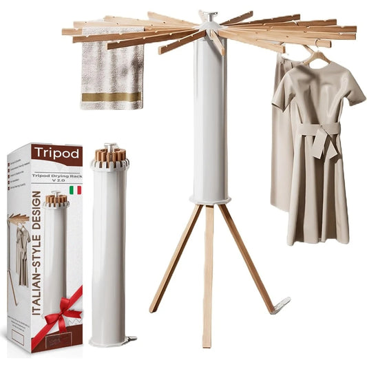 collapsible tripod drying rack indoor,	foldable tripod clothes drying rack , 	folding cloth dryer stand , portable tripod drying rack
