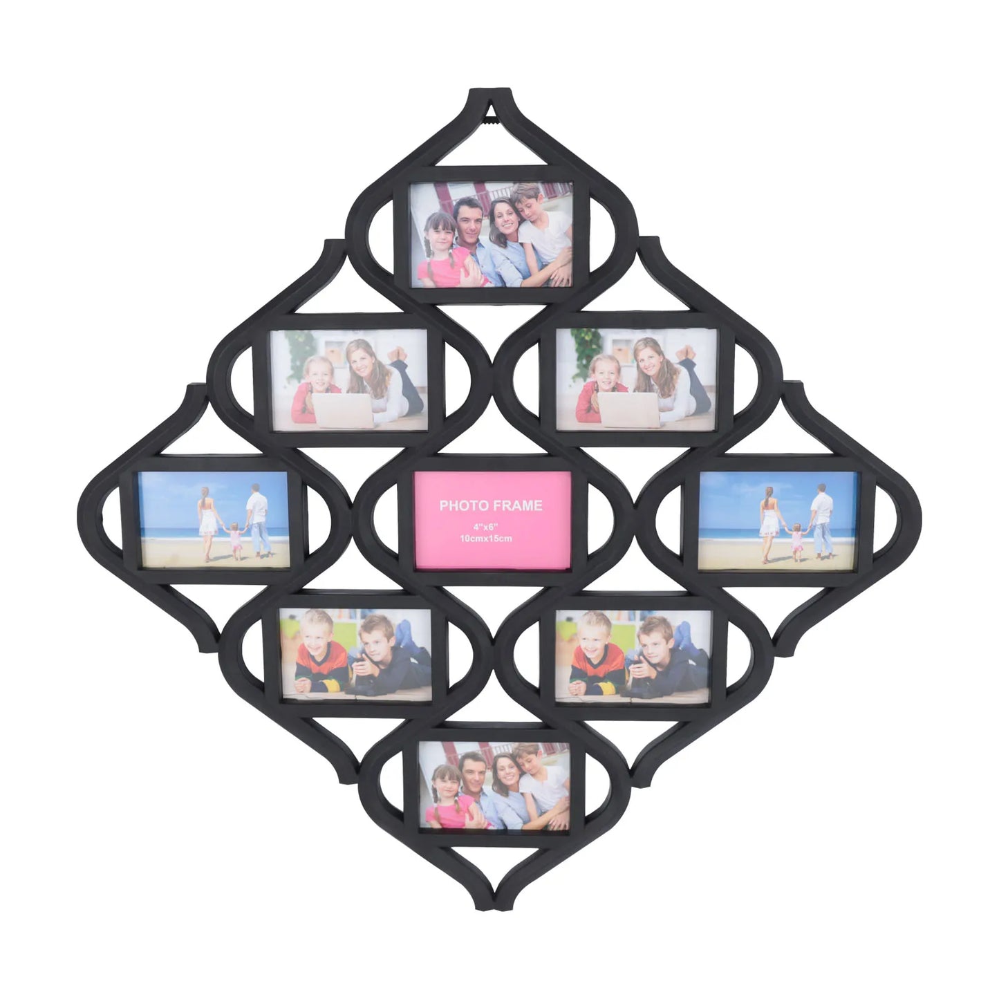 9-Photo Wall Mount Collage Frame for 4x6 Family Pictures - Gallery Style Photo Display , Hanging Photo Display ,  ,