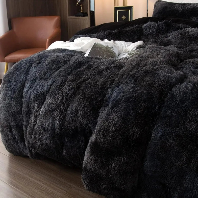 Luxury Fuzzy Duvet Cover Set – Plush, Soft, and Shaggy Comforter Cover for a Cozy Bed