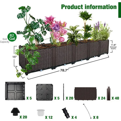 Raised Garden Bed with Legs – Elevated Plastic Planter Boxes for Large Outdoor Plants, Perfect for Patio Gardening , patio planter boxes , raised garden bed