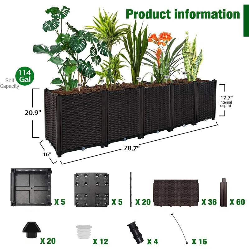 Raised Garden Bed with Legs – Elevated Plastic Planter Boxes for Large Outdoor Plants, Perfect for Patio Gardening , patio planter boxes , raised garden bed