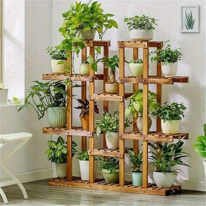 Wood/Bamboo/Metal Plant Stand – Flower Pot Shelf Rack for Garden, patio plant rack , garden shelves outdoor