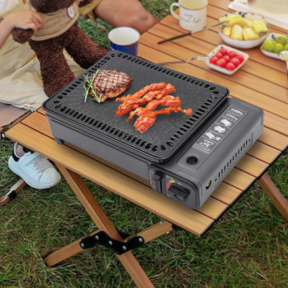 Portable BBQ Grill, Butane Gas Stove Ideal for Camping, Grilling, and Outdoor Cooking