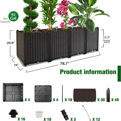 Raised Garden Bed with Legs – Elevated Plastic Planter Boxes for Large Outdoor Plants, Perfect for Patio Gardening , patio planter boxes , raised garden bed