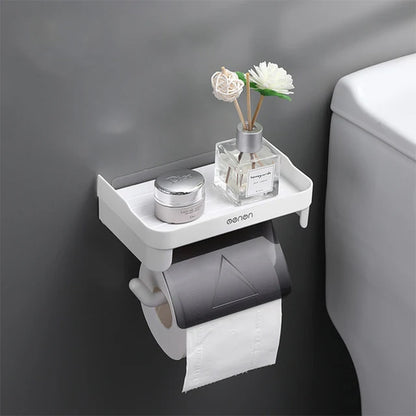 Multifunctional Wall-Mounted Toilet Paper Holder – Waterproof Tissue Box Rack, Luxury Bathroom Accessories