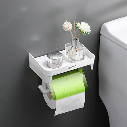 Multifunctional Wall-Mounted Toilet Paper Holder – Waterproof Tissue Box Rack, Luxury Bathroom Accessories