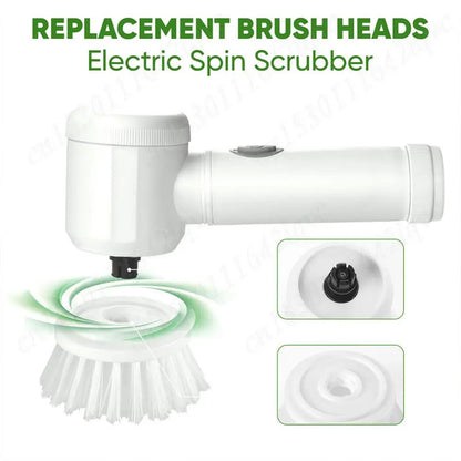 Electric Spin Scrubber – Power Cleaning Brush with 5 Replaceable Heads for Bathroom and Kitchen Cleaning , electric cleaning brush , household cleaners