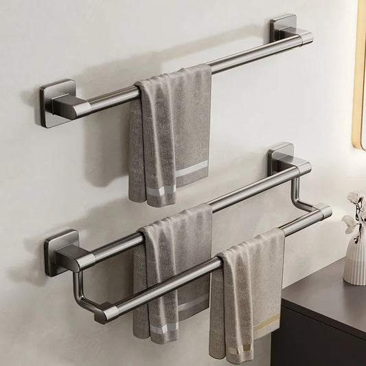 self adhesive towel bar ,adhesive towel holder , stick on towel rack
bathroom accessories , bathroom towel rack
