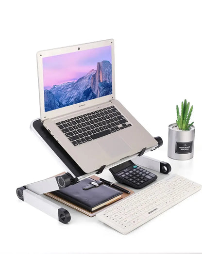 Adjustable folding laptop stand and computer desk – multifunctional aluminum alloy lap desk, portable table stand for bed, TV, and PC