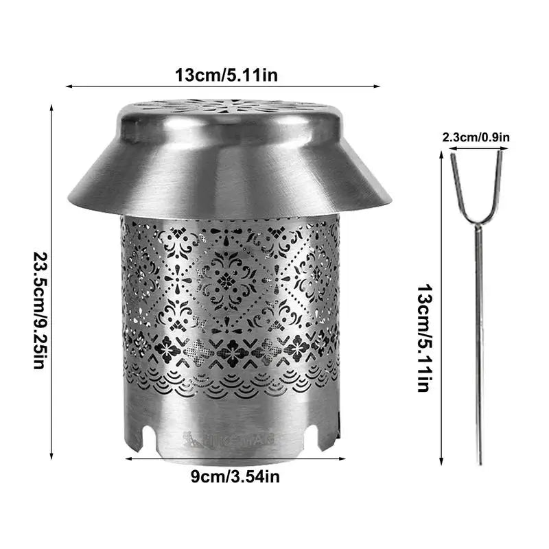 Outdoor Portable Gas Heater, Camping Warmer Stove with Heating Cover, Gas Burner, and Stove Accessories