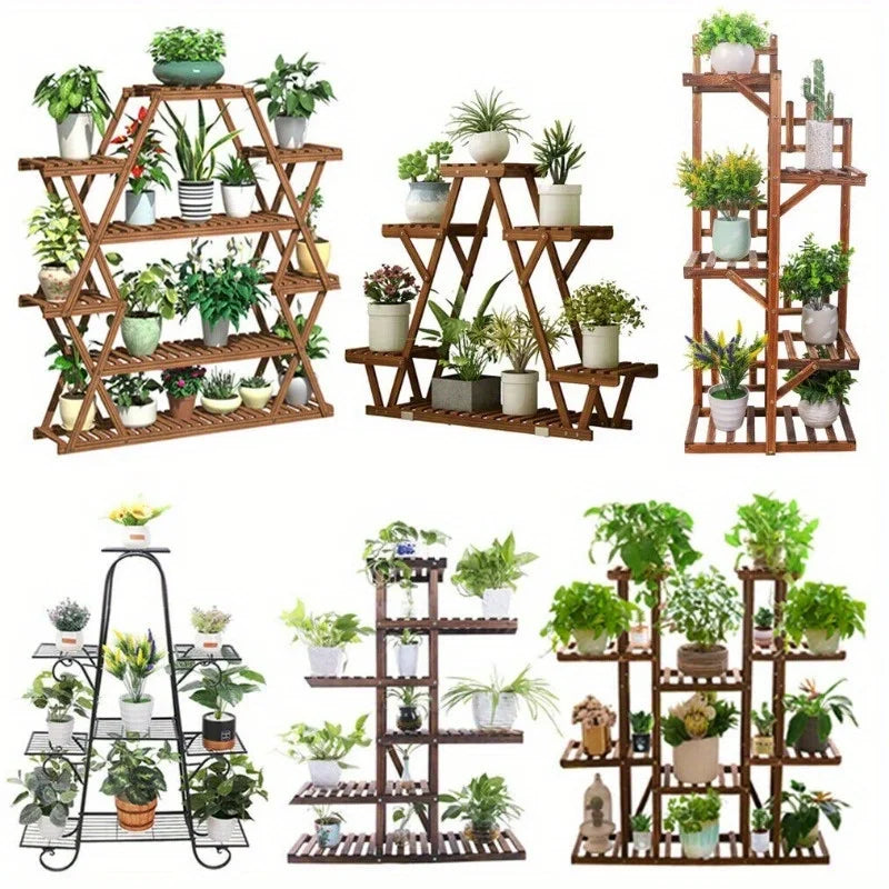 wooden plant stand ,garden shelves outdoor ,outdoor shelves for patio , patio plant rack