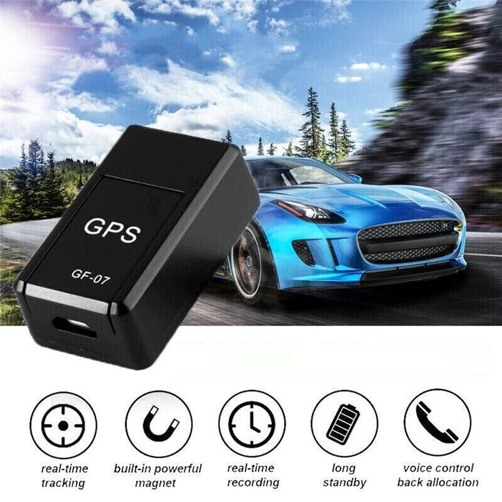 Mini GF-07 GPS Car Tracker with Real-Time Tracking, Anti-Theft & Anti-Lost Features, Key & Pet Locator, Strong Magnetic Mount, and SIM-Based Positioning