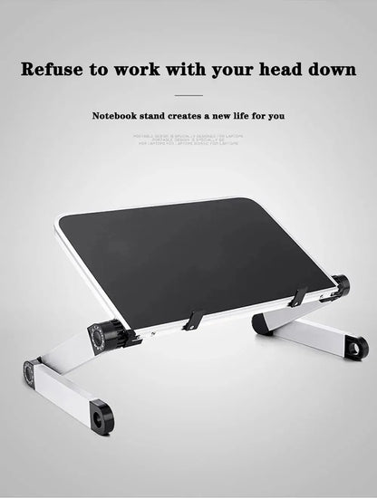 Adjustable folding laptop stand and computer desk – multifunctional aluminum alloy lap desk, portable table stand for bed, TV, and PC