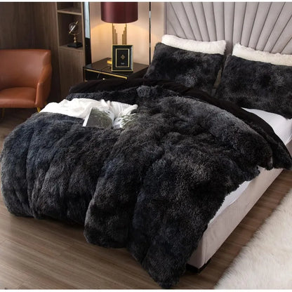 Luxury Fuzzy Duvet Cover Set – Plush, Soft, and Shaggy Comforter Cover for a Cozy Bed