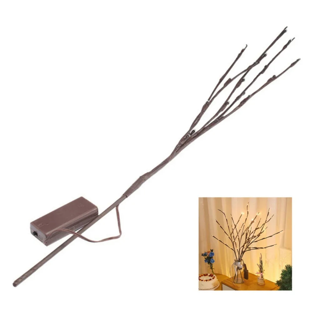 Set of 2 Decorative LED Lighted Branches, Battery-Operated Artificial Twig Lights for Vase Fillers, Christmas, Holidays, and Party Décor