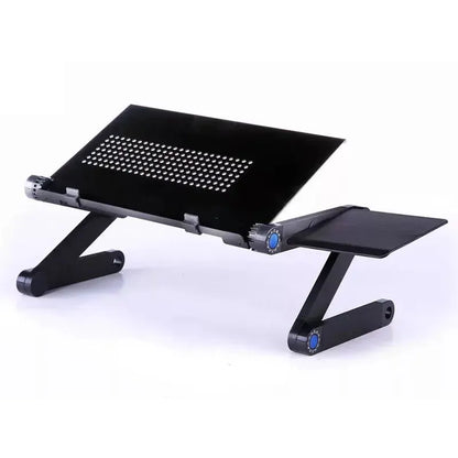 Adjustable folding laptop stand and computer desk – multifunctional aluminum alloy lap desk, portable table stand for bed, TV, and PC