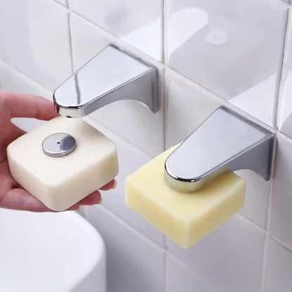 Magnetic Soap Holder – Self-Adhesive Wall-Mounted Hanging Soap Dish with Magnet, Lightweight for Soaps