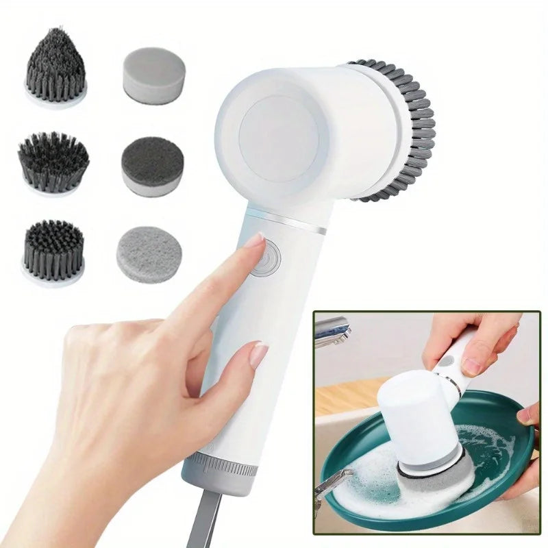 Wireless Electric Cleaning Brush for Household Use, Versatile Kitchen Dishwashing Brush, Bathtub and Tile Scrubber, Window Cleaning Robot, and Glass Wiper