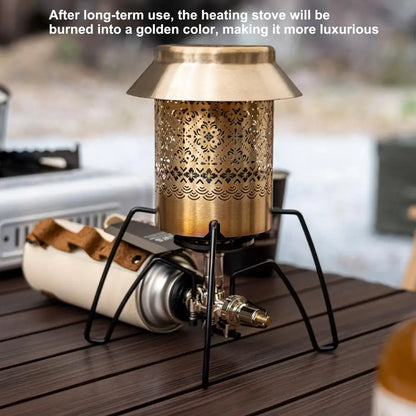 Outdoor Portable Gas Heater, Camping Warmer Stove with Heating Cover, Gas Burner, and Stove Accessories