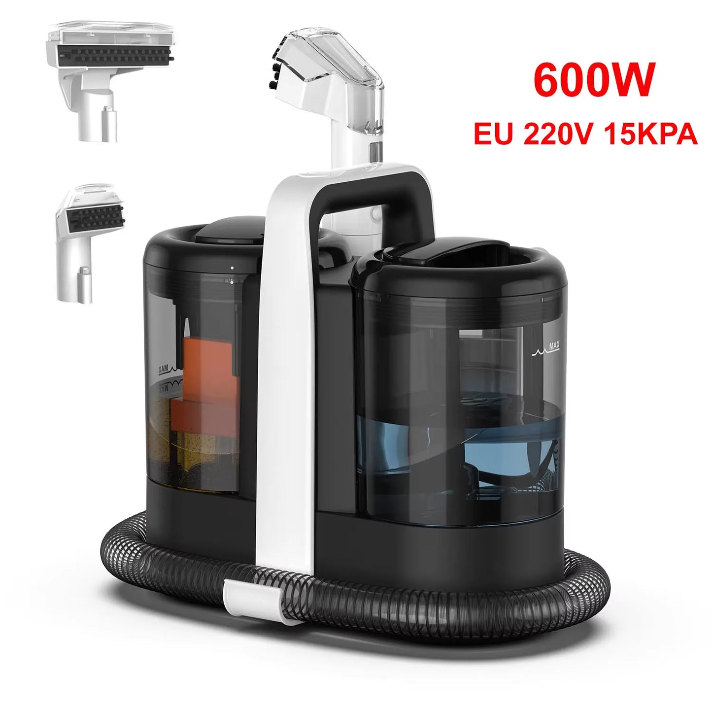 Mamnv Handheld Spot Cleaner – 600/450W, 15/11KPa Suction Power, Spray & Suction Integrated Carpet Cleaner for Sofas and Curtains