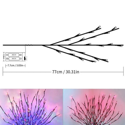 Set of 2 Decorative LED Lighted Branches, Battery-Operated Artificial Twig Lights for Vase Fillers, Christmas, Holidays, and Party Décor