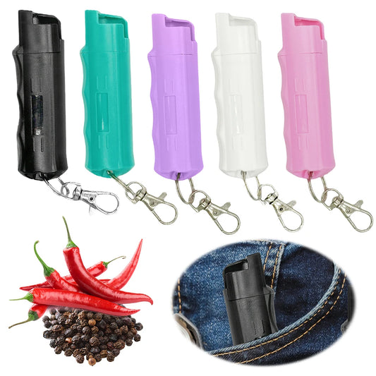 20ml Multipurpose Pepper Spray Keychain, Durable Plastic Self-Defense Tool for Outdoor Safety, Suitable for Men and Women