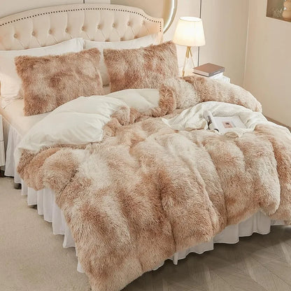 Luxury Fuzzy Duvet Cover Set – Plush, Soft, and Shaggy Comforter Cover for a Cozy Bed