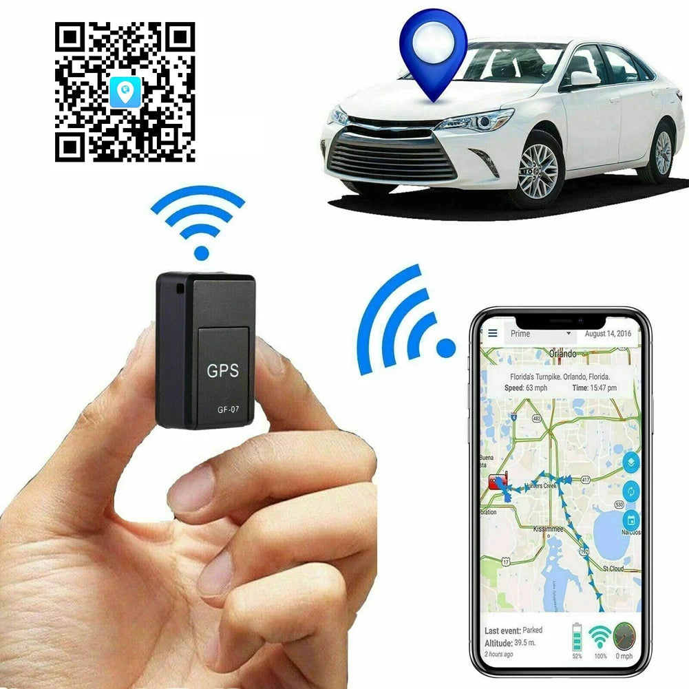 Mini GF-07 GPS Car Tracker with Real-Time Tracking, Anti-Theft & Anti-Lost Features, Key & Pet Locator, Strong Magnetic Mount, and SIM-Based Positioning