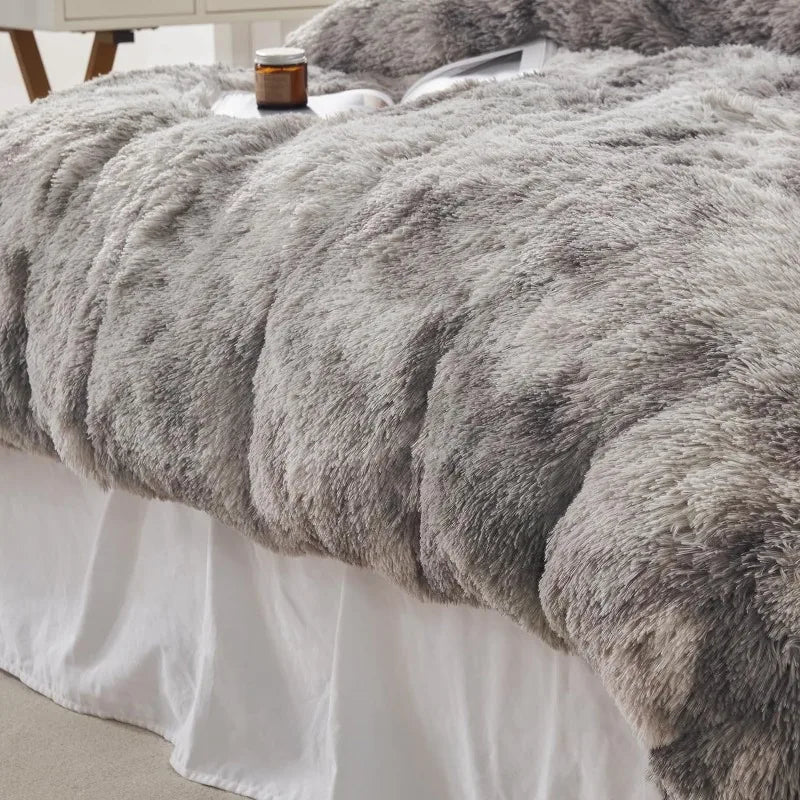 Luxury Fuzzy Duvet Cover Set – Plush, Soft, and Shaggy Comforter Cover for a Cozy Bed