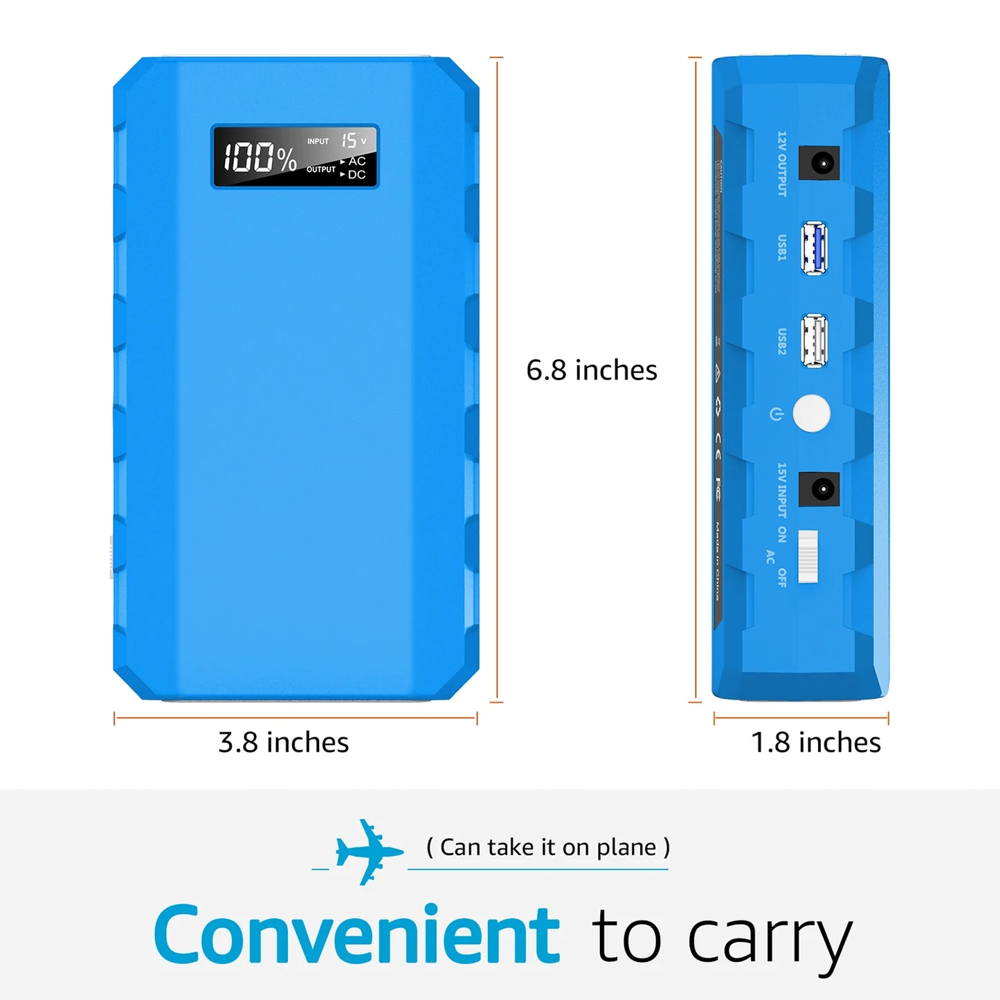 Portable Power Bank Battery Charger with AC/DC Outlet, 88.8Wh 65W, Compact Generator for Backup, Camping, and Outdoor Emergencies