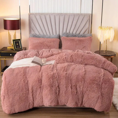 Luxury Fuzzy Duvet Cover Set – Plush, Soft, and Shaggy Comforter Cover for a Cozy Bed